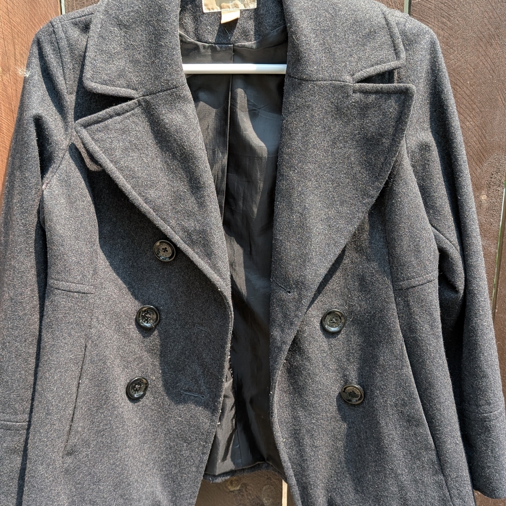 Michael Kors Gray and Tan Coat